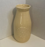 Debi Lilly Dahlia Milk Bottle Contemporary Vase in Butter Yellow Decor Lily