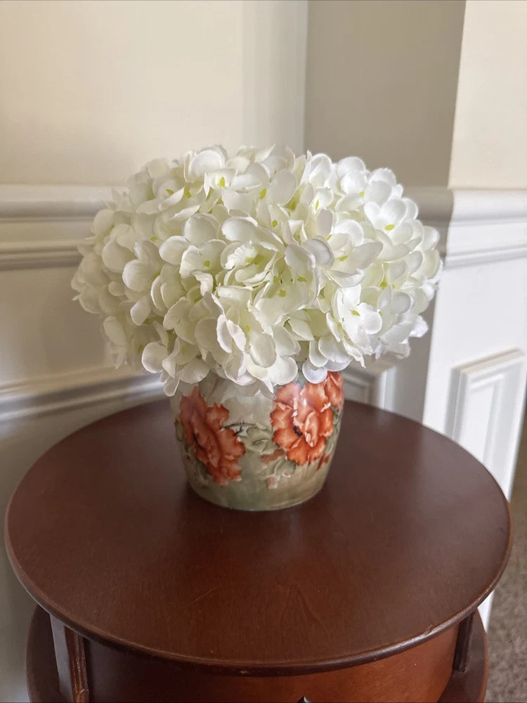 6PCS Premium White Hydrangea Artificial Flowers Bouquets, Ivory Silk Hydrangea Hydrangea