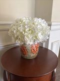 6PCS Premium White Hydrangea Artificial Flowers Bouquets, Ivory Silk Hydrangea Hydrangea