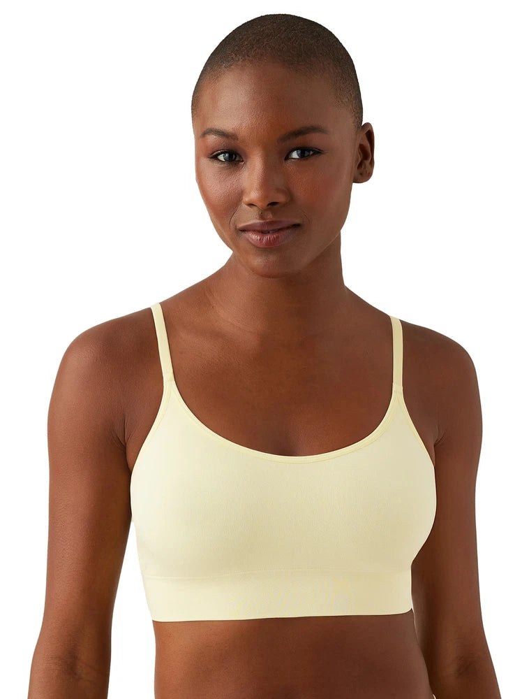b.tempt'd bralette in light cream with wide straps, front view