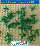 Lego Flower Plant Stem 6 Stalks Green Wedding Bouquet Grass Foliage Leaf X10 NEW Flowering Plants