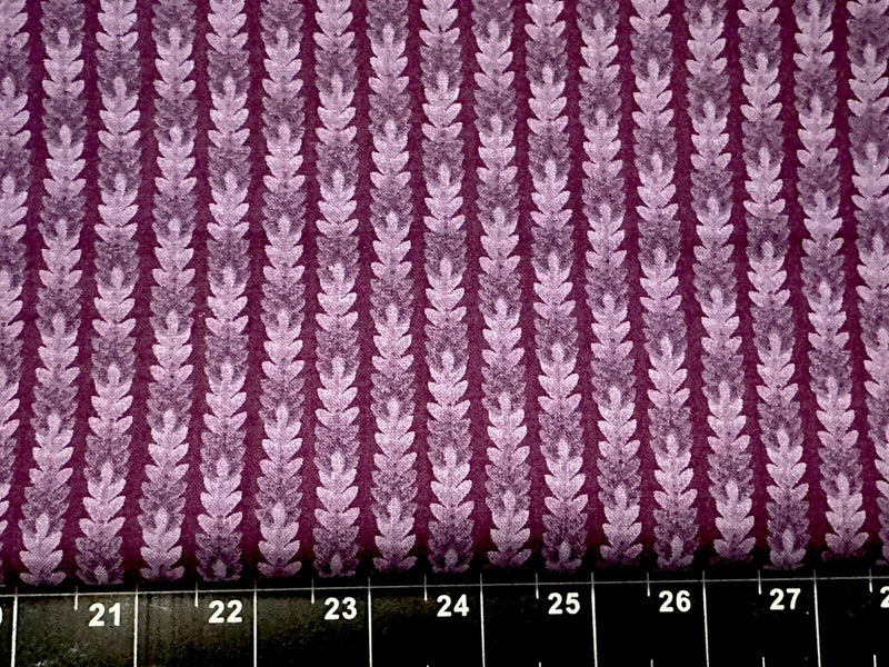 Tina Scrap 9Óx21Ó Purple Swirl Leaf Flower Floral Petal Calico MiniCotton Fabric Flowering Plants