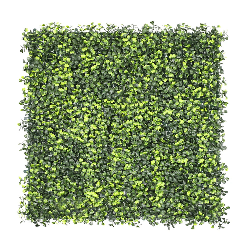 20" Artificial Faux Boxwood Leaf Grass Mats With Cover Back Greenery Wall Decor Green Plant
