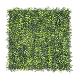 20" Artificial Faux Boxwood Leaf Grass Mats With Cover Back Greenery Wall Decor Green Plant