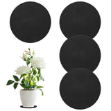 4-Pack Cork Plant Coasters, 5.9 Inch Cork Plant Mats for Garden [Black] Garden Plants