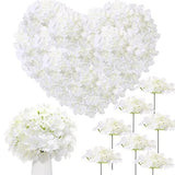 Pcs Hydrangea Artificial Flowers, Silk Flower Heads with Stems, Fake 200 White Hydrangea