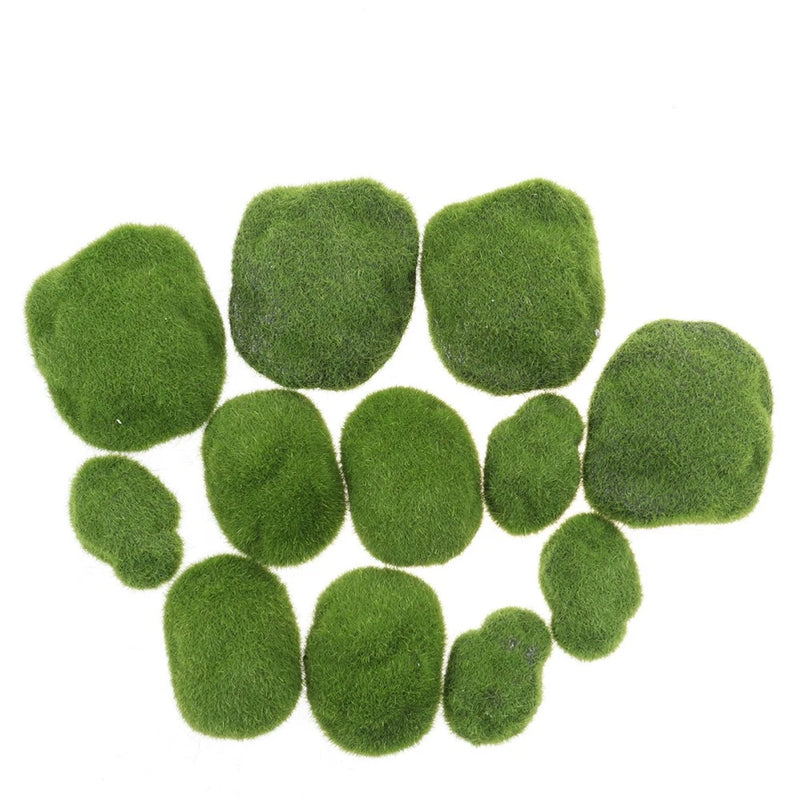 Artificial Moss Stone Irregular Fake Plants Simulation Green Plant