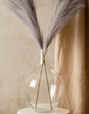 15" Tall, Large Glass Vase for Decor, Tall Floor Vase for Pampas Grass Plants... Pampas Grass