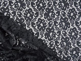 Embroidered Stretch Lace Apparel Fabric Sheer Floral Black GG300 Flowering Plants
