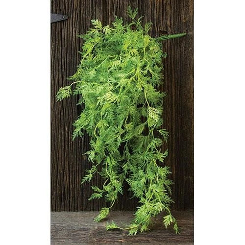 New Farmhouse WHISPY TRAILING GREEN FERN PLANT Hanging Tear Drop Vine Stem Bush Green Plant