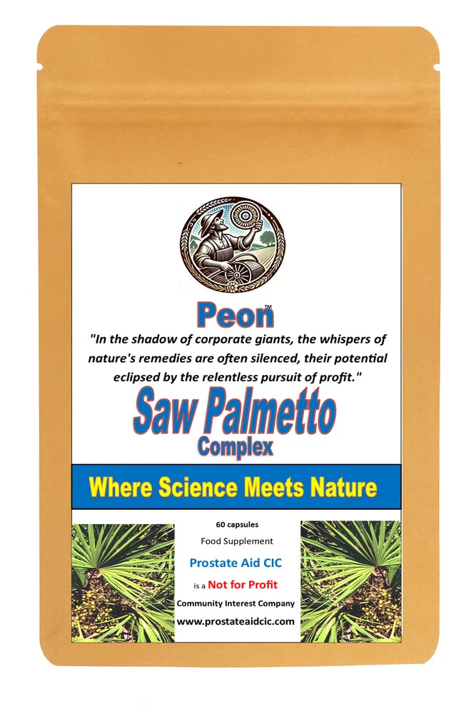 Herbal supplement pouch with Saw Palmetto complex, 60 capsules