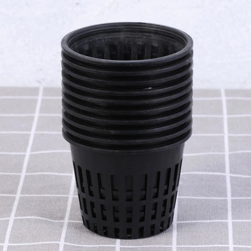 40 Pcs Plastic Net Cups Garden Plastic Net Pot Hydroponic Pots Planting Net Cups Garden Plants