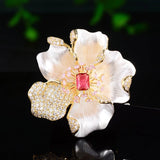 Luxury High Quality Flower Brooch for Women Peony Handmade Brooches Peony