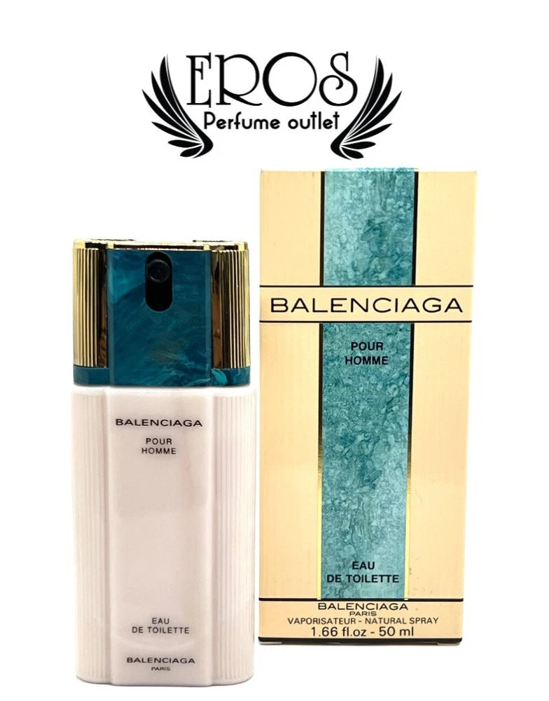 BALENCIAGA POUR HOMME 1.66 Oz  50ML .EDT  Spray In Box VINTAGE  __ Authentic!! EDT