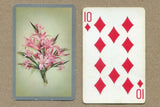 FLOWER BOUQUET of PINK LILIES. 10 of Diamonds, SWAP PLAYING CARD Lily