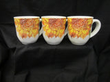 Set 3 Pier 1 Flower Sunflower Blooms Mugs Yellow AMAZIGN CONDTION Sunflower