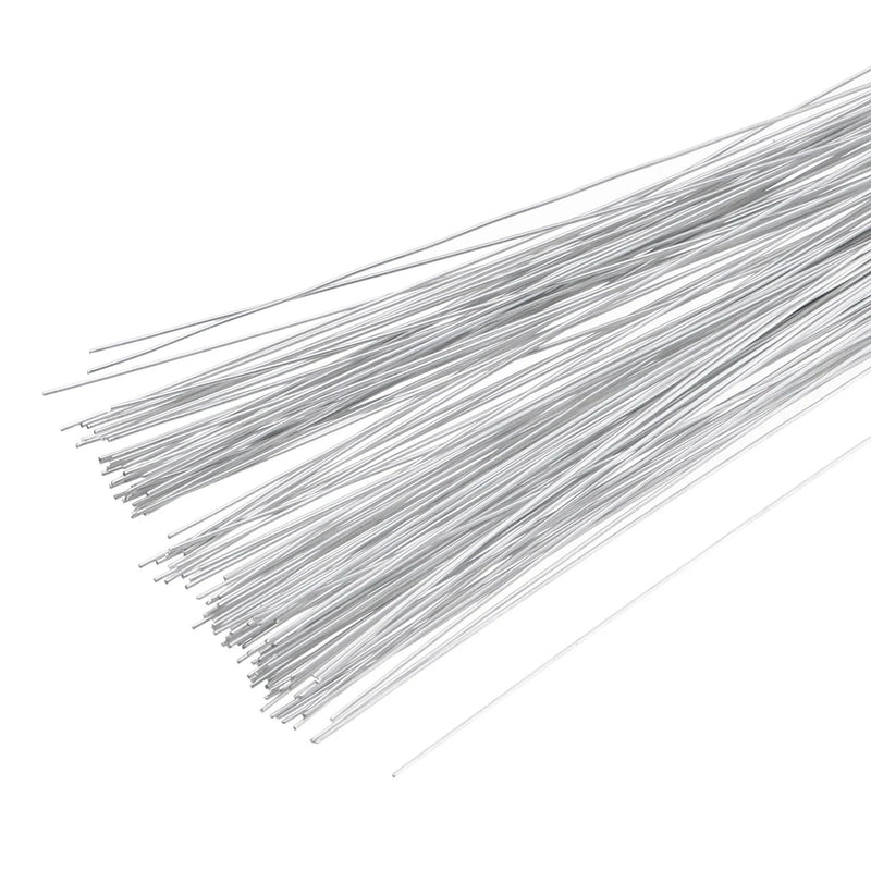 Galvanized silver florist wire bundle, 22 gauge, 0.7mm floral stem wire strands