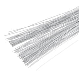 120 Pcs Florist Wire 0.7mm 22 Gauge Floral Flower Stem Wire, Galvanized Silver Bouquet