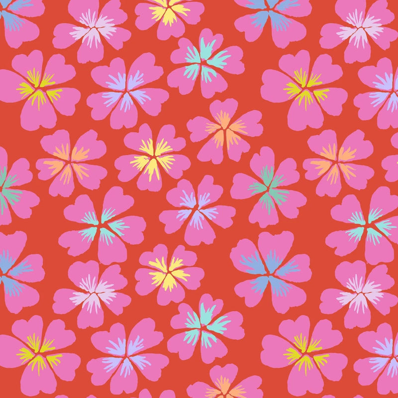 1/2 Yard Fabric - Petals - Red by by Kaffe Fassett for Free Spirit Flowering Plants