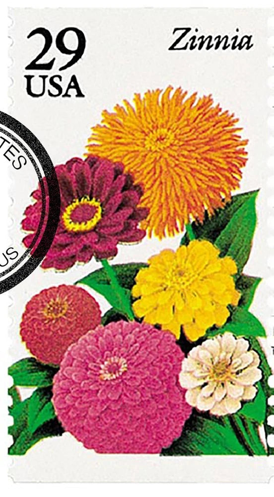 FLOWERS ON STAMPS - Vintage US Bundles (25 stamps per design) FREE SHIPPING Sunflower
