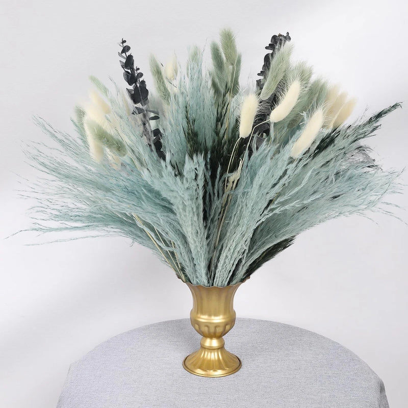 NT NETING 100Pcs Grey Pampas Grass Decor Natural Dried - Gray Pampas Grass Bu... Pampas Grass