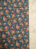 Vtg Concord Kessler Cotton Quilt Fabric Country Florals Pink Blue BTFQ 18x22