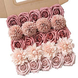 Artificial Flowers Combo Box Set Gradient Color Flower Leaf with Pink Purple Bouquet