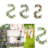 Artificial Peony Garland Greenery Garland Wall Hanging Decor Greenery Leaves Peony