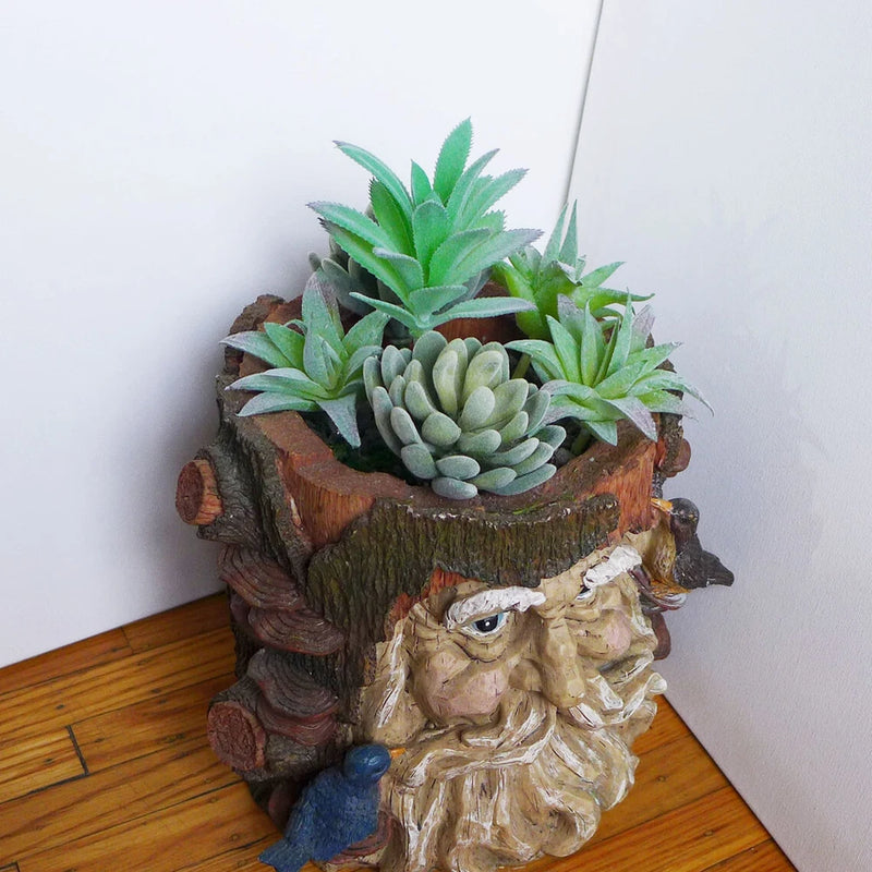 Artificial Plants Plastic Flocking Succulents Green Grasses 6 Pcs (#85) Green Plant