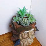 Artificial Plants Plastic Flocking Succulents Green Grasses 6 Pcs (#85) Green Plant