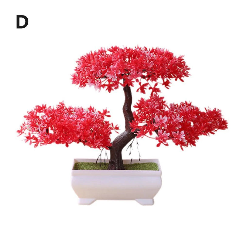 Bonsai Simulation Artificial Plants Flowers In Pots Home Office Fake Tree Decor Green Plant