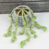 String of Pearls Plant with flowerpot, Handmade Crochet Succulent Home Decor Green Plant