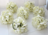Pier 1 White Faux Flower Bloom Hydrangea Easter Spring Napkin Rings - Set of 7 Hydrangea