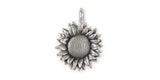 Sunflower Charm Jewelry Sterling Silver Handmade Flower Charm SF4-C Sunflower