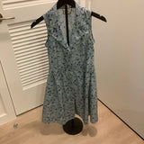 Tuckernuck XS Blue Hydrangea Collared Shirtdress Sleeveless Waist Casual Sporty Hydrangea