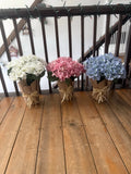 New Blue Pink Or White Potted Faux Artificial Hydrangea Flower Fake Plant Hydrangea