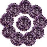 Vintage Purple Hydrangea Large Silk Flowers 10pcs Hydrangea Artificial Flower... Hydrangea
