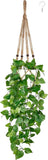 Fake Hanging Plant with Pot, Artificial Plants for Home Spring Decor Indoor Macr Green Plant