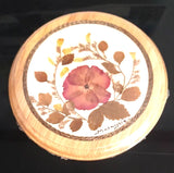 Dried Pressed Flowers Botanicals Rubber Wood Circular Frame 5" Dried Flower