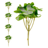 5 Pcs Artificial Shamrock Adornment Picks Green Plastic Plant Stems Decor Green Plant