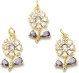 10x Rhinestones Sunflower Charms Lilac Flower Pendants for DIY Jewelry Making Sunflower