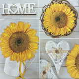 Decoupage Paper Napkins Luncheon Free Ship Flowers Sunflower Floral Spring - Two Sunflower