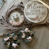 Farm Barn Rustic Wedding Decor Bridal Floral Cowboy pampas grass Roses Candle Pampas Grass