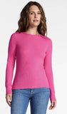 Time and Tru Women's Rib Tee with Long Sleeves Roses
