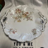C1900s C.T. Altwasser Silesia Slotted Deep Serving Platter-Carnation Pattern Carnation