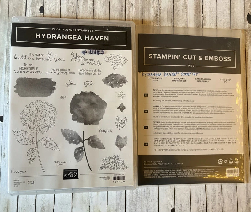 HYDRANGEA HAVEN Stamp Set HYDRANGEA Dies Stampin Up Bundle Hydrangea