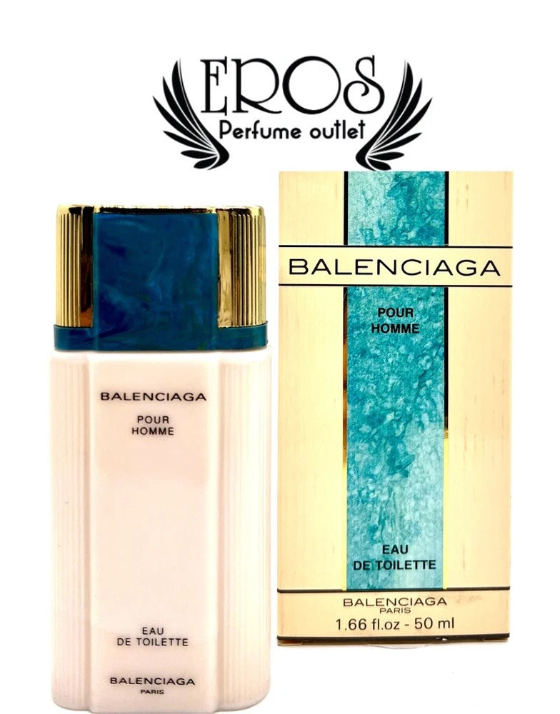 BALENCIAGA POUR HOMME 1.66 Oz  50ML .EDT  Splash In Box VINTAGE  __ Authentic!! EDT