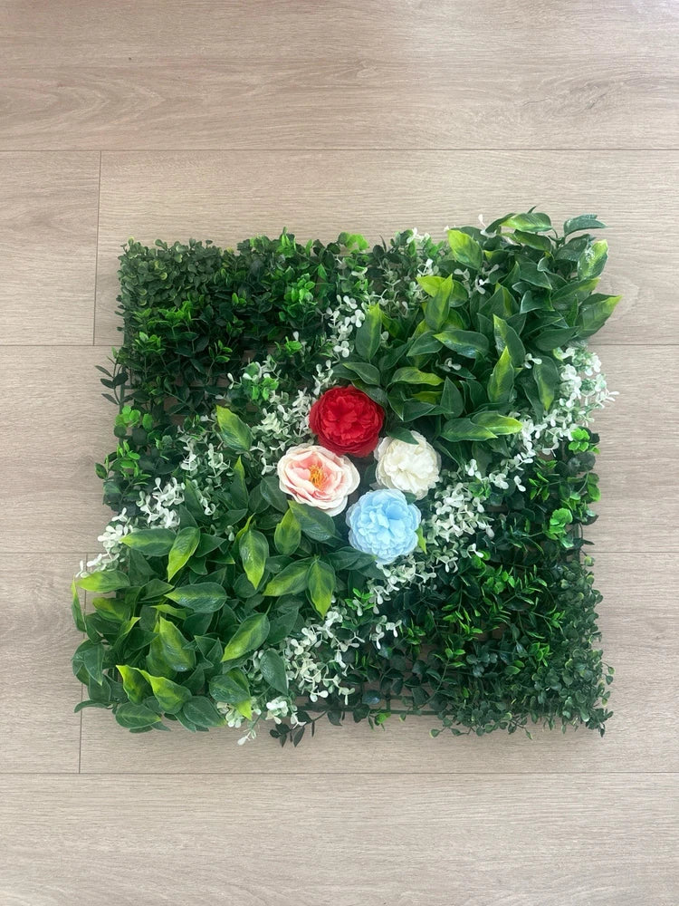 Artificial Plant Flower Living Wall Panels Realistic- Indoor/Outdoor -50cm*50cm Green Plant