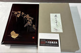Aizu lacquerware, Japanese pampas grass and quail (Aizu Uroko-ya Orikasa Pampas Grass