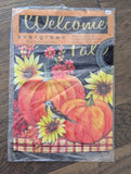 Evergreen Enterprises 12Óx 18" decorative flag -Pumpkins and Sunflowers Sunflower